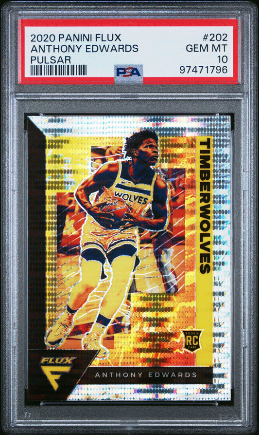 2020 Panini Flux Anthony Edwards #202 Pulsar PSA 10