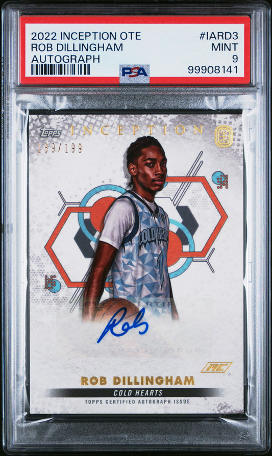 2022 Topps Inception Ote Overtime Elite Autographs Rob Dillingham #IARD3 PSA 9