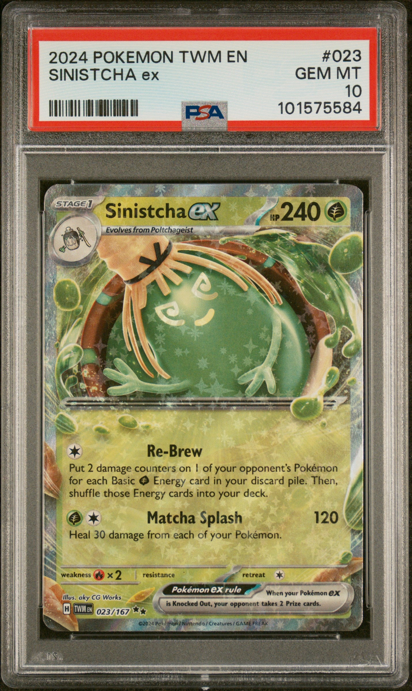 PokéMon TCG Sinistcha EX #023 PSA 10