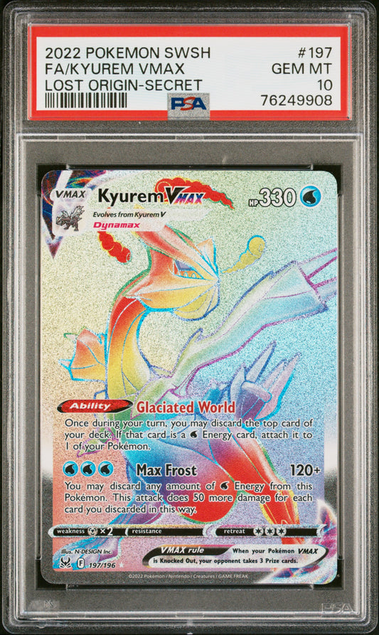 PokéMon TCG Kyurem Vmax Fa #197 Lost Origin-Secret PSA 10