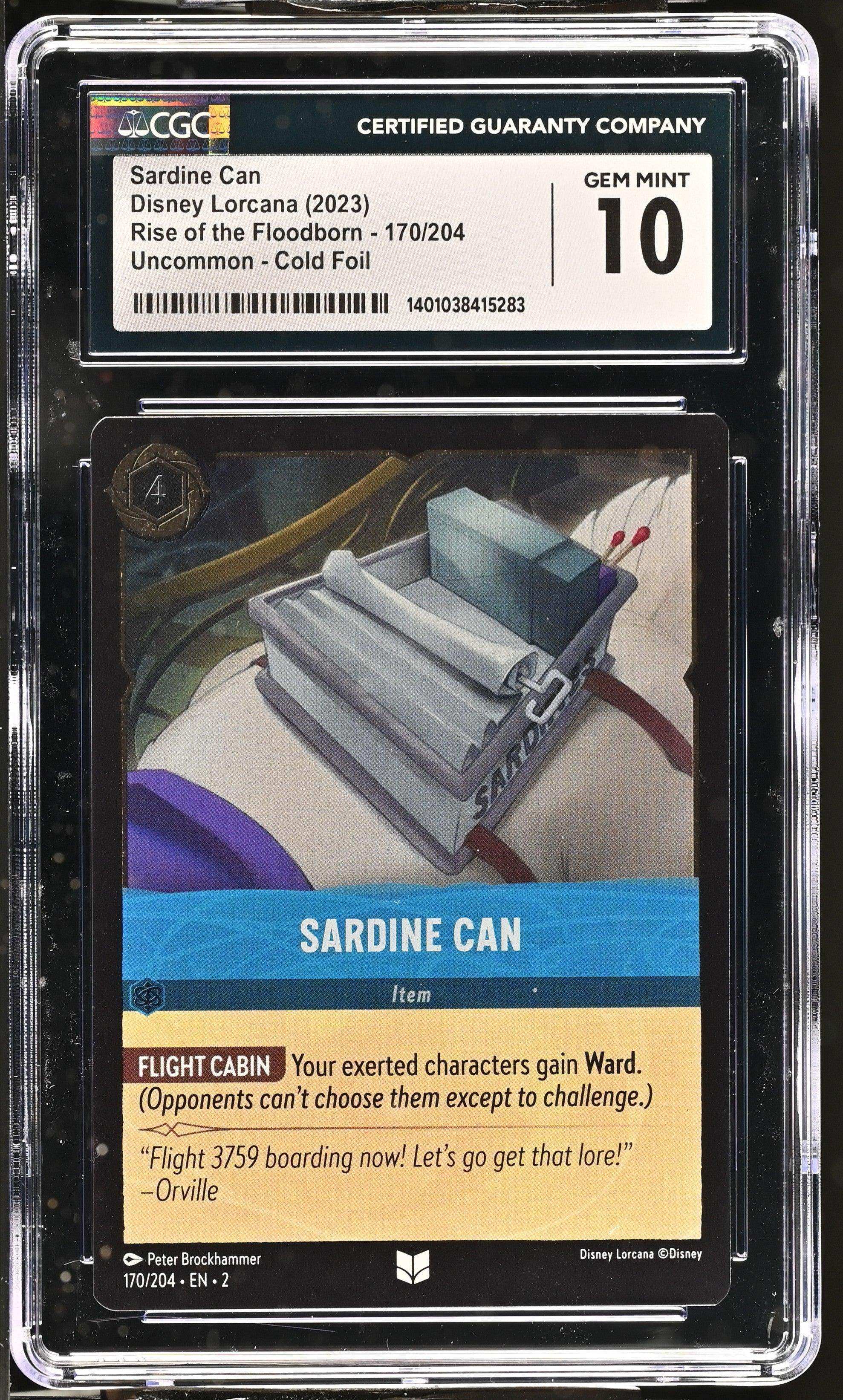 Disney Lorcana TCG Sardine Can #170/204 English CGC 10