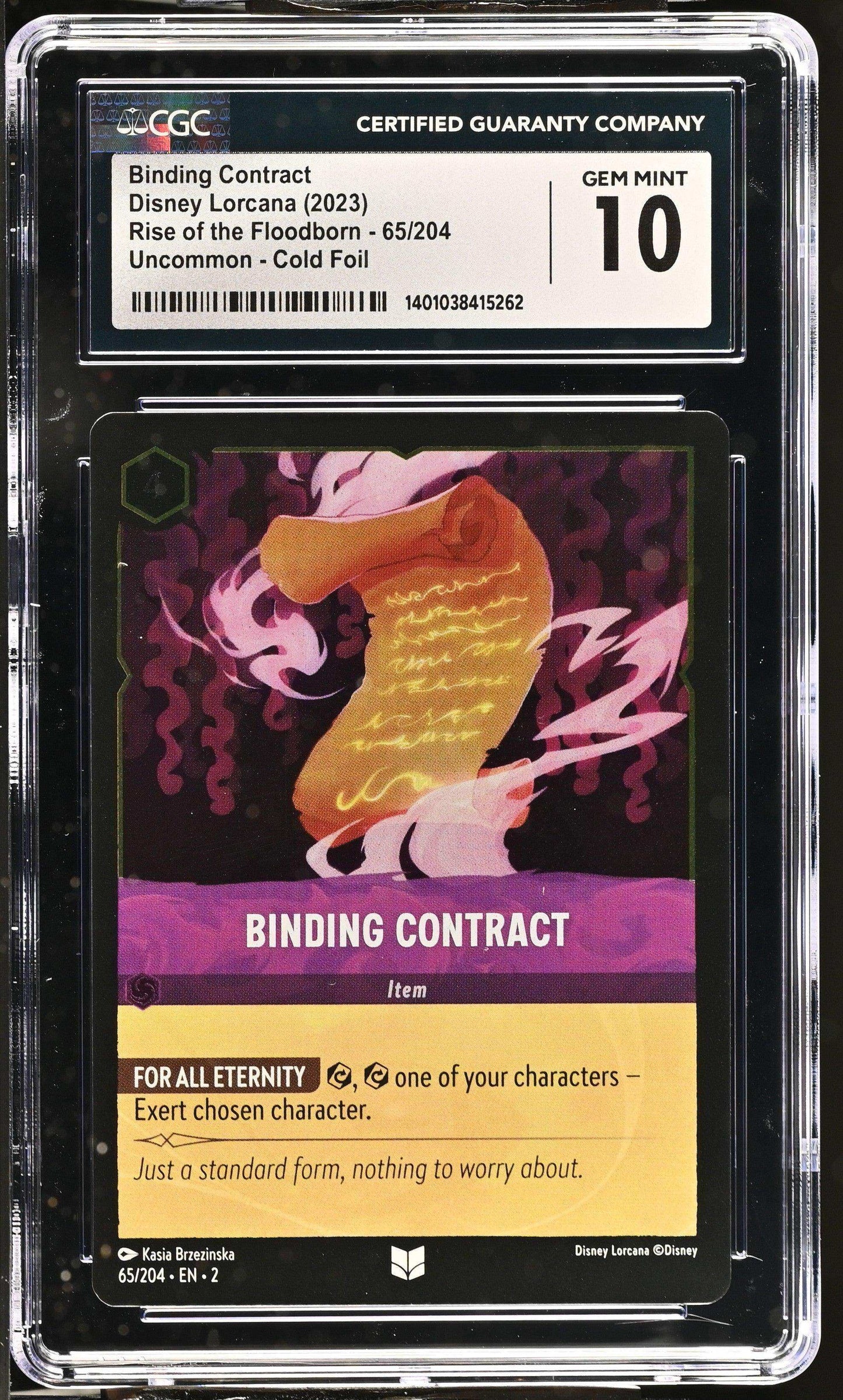 Disney Lorcana TCG Binding Contract #65/204 English CGC 10