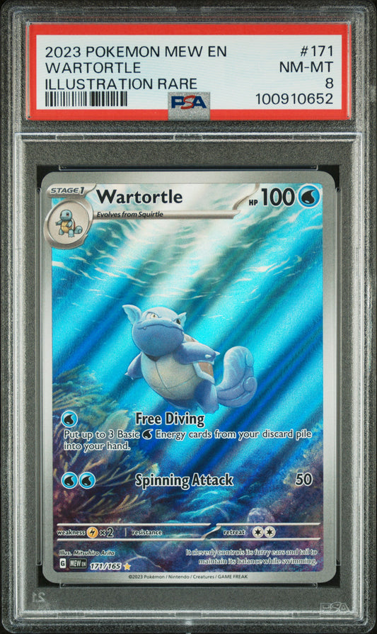 PokéMon TCG Wartortle #171 Illustration Rare PSA 8