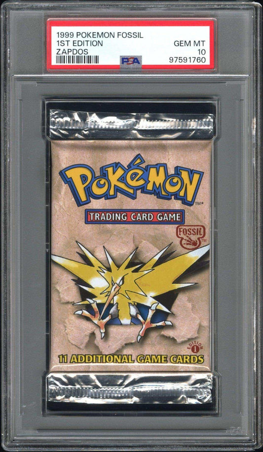 1999 Pokemon Fossil Pack 1ST Edition Zapdos PSA 10