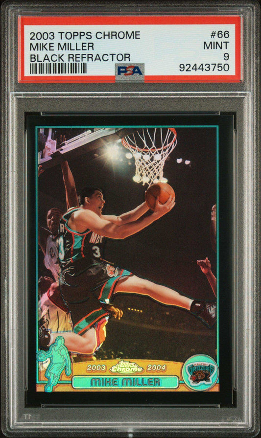 2003 Topps Chrome Mike Miller #66 Black Refractor PSA 9