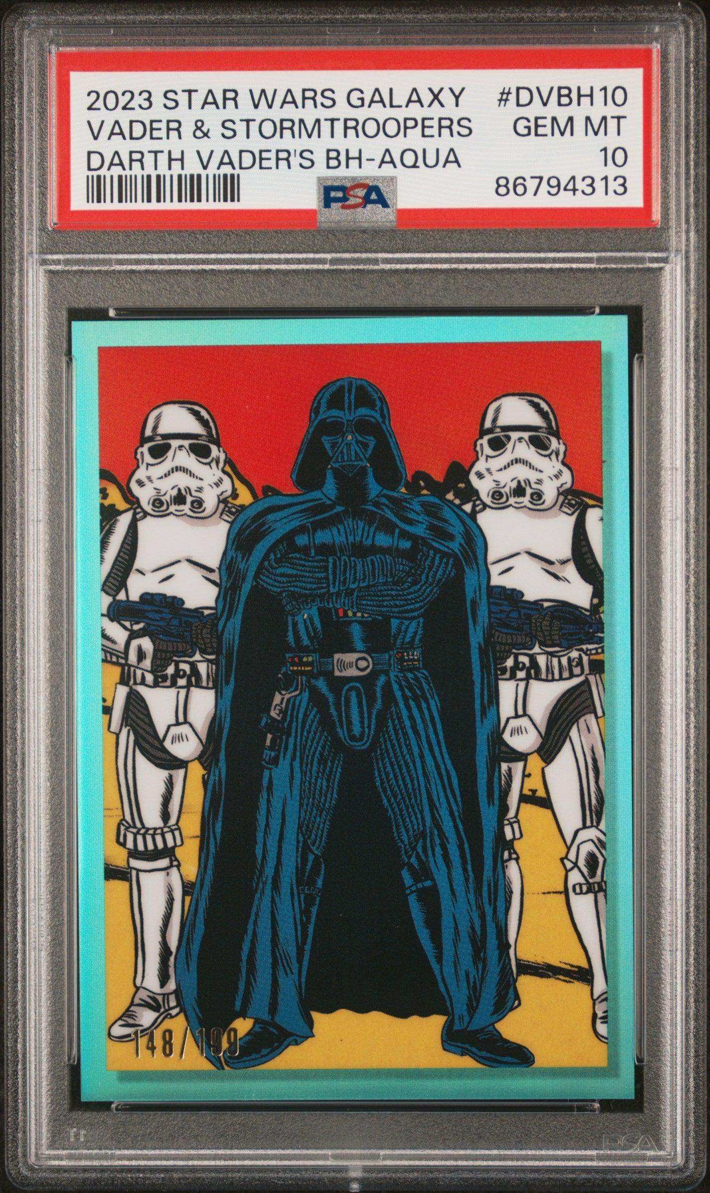 2023 Topps Chrome Star Wars Galaxy Darth Vader's Bounty Hunters Vader & Stormtroopers #DVBH10 PSA 10