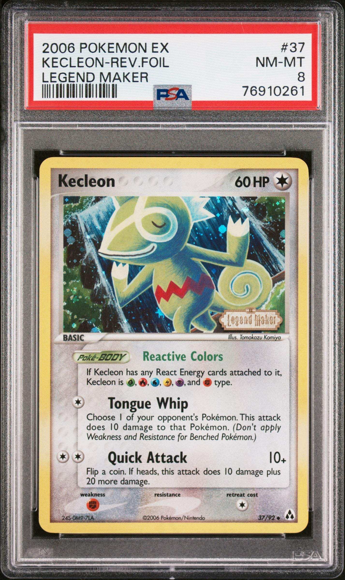 PokéMon TCG Kecleon-Rev. Foil #37 Legend Maker PSA 8