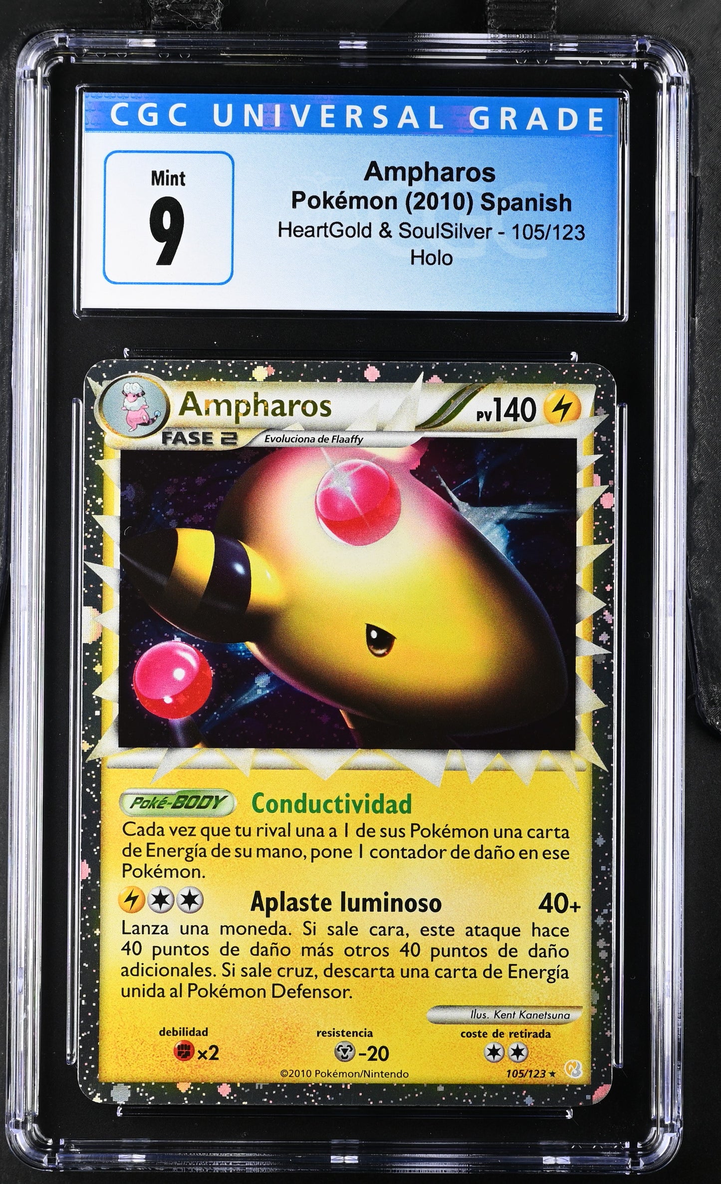 Pokémon Ampharos #105/123 Spanish CGC 9