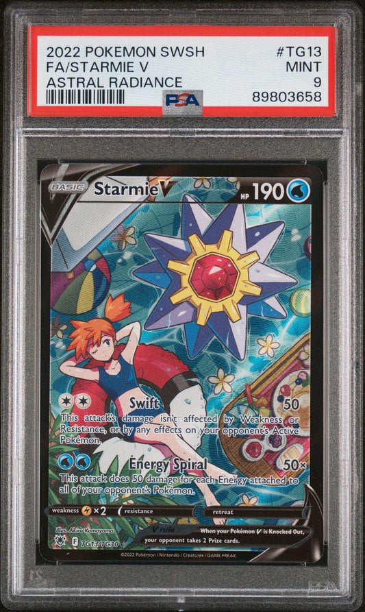 PokéMon TCG Starmie V Fa #TG13 Astral Radiance PSA 9