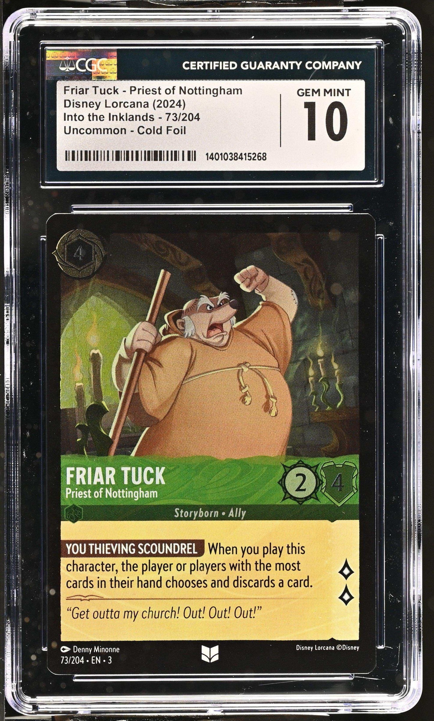 Disney Lorcana TCG Friar Tuck - Priest of Nottingham #73/204 English CGC 10