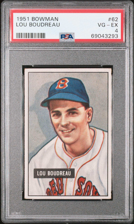 1951 Bowman Lou Boudreau #62 PSA 4