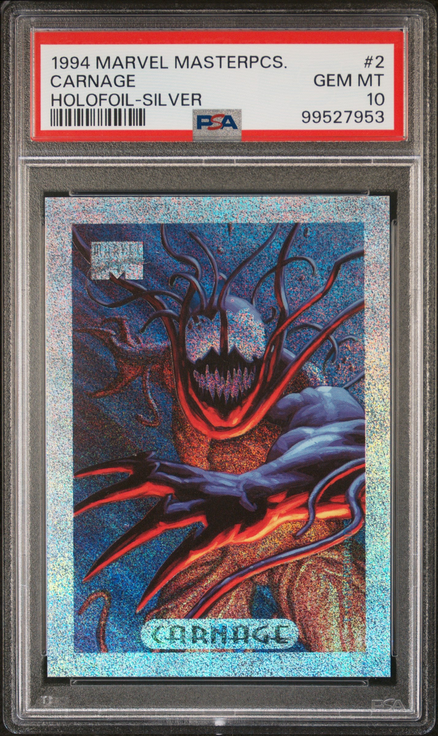 1994 Marvel Masterpieces Holofoil Carnage #2 PSA 10