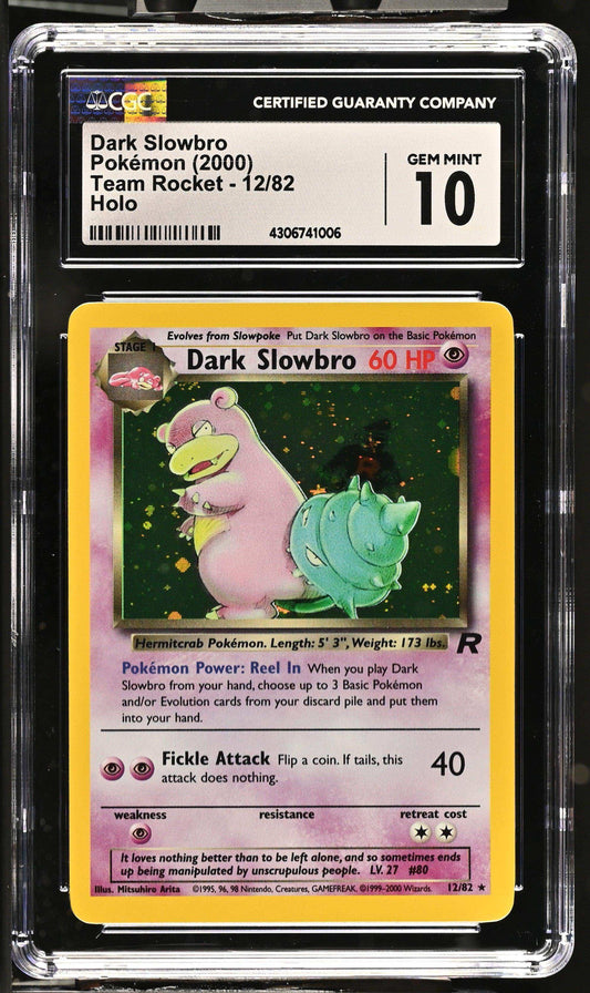 2000 Pokémon Dark Slowbro #12/82 English CGC 10