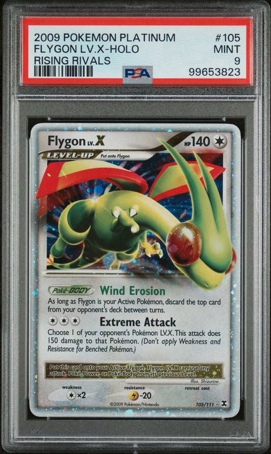 PokéMon TCG Flygon LV. X #105 Rising Rivals PSA 9