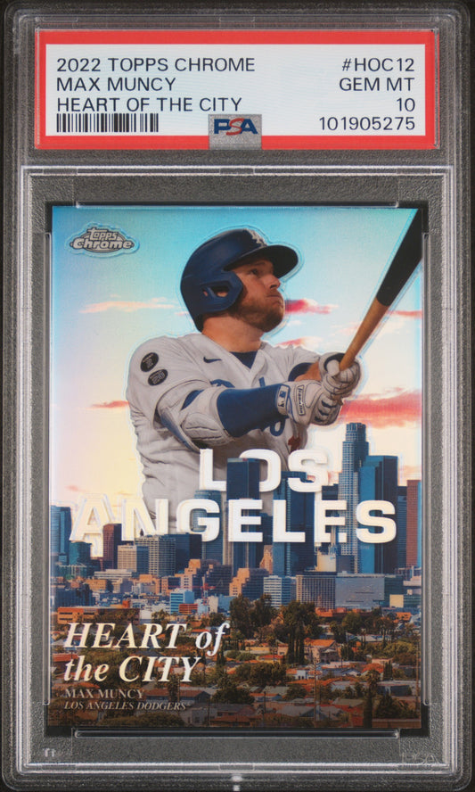 2022 Topps Chrome Heart Of The City Max Muncy #HOC12 PSA 10