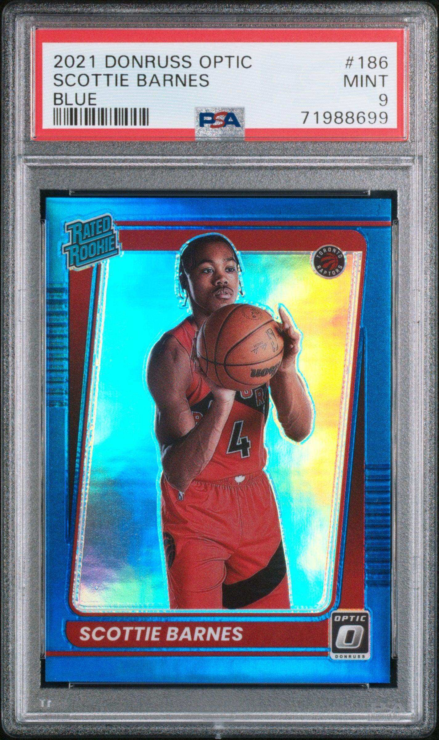 2021 Panini Donruss Optic Scottie Barnes #186 Blue PSA 9