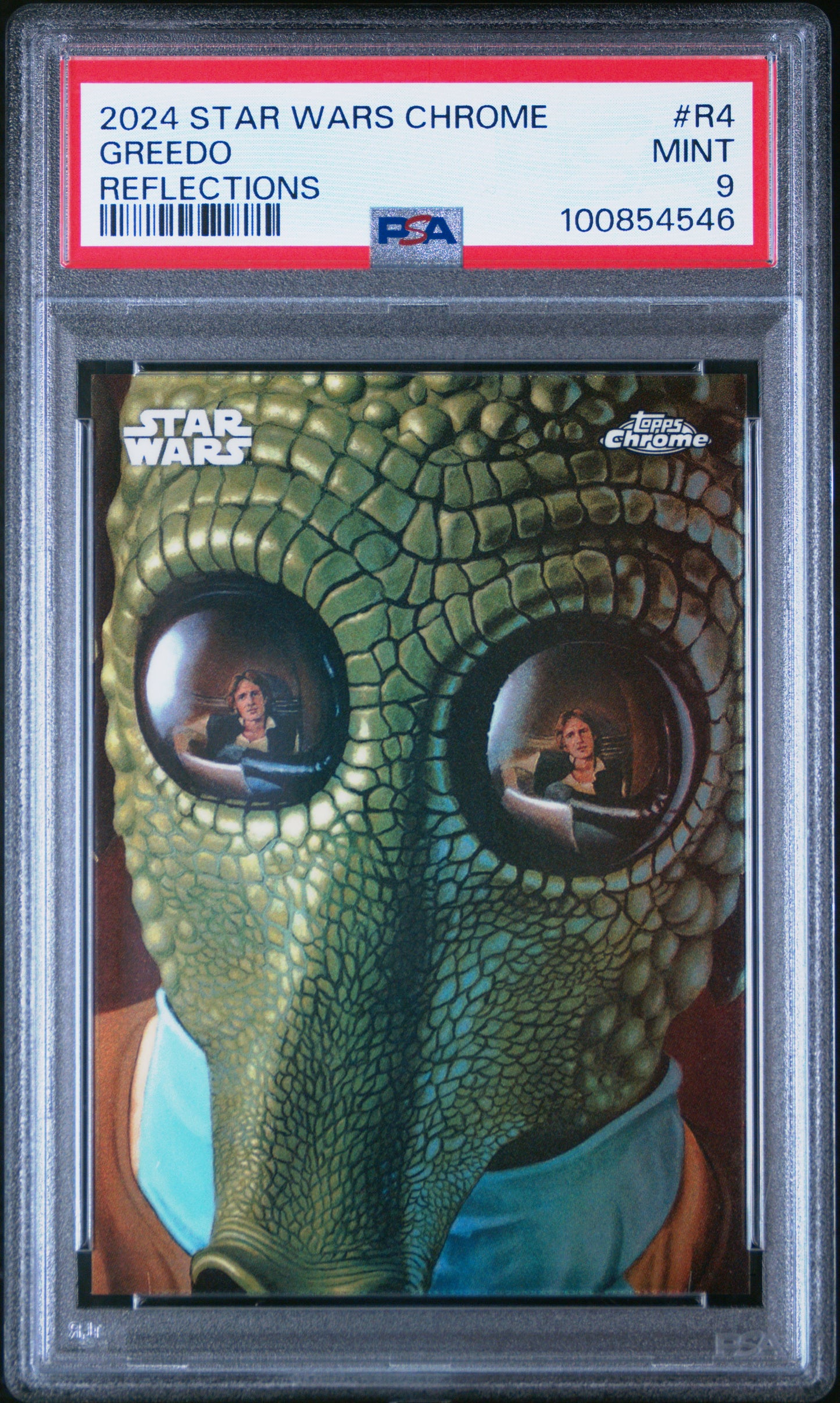 2024 Topps Chrome Star Wars Reflections Greedo #R4 PSA 9