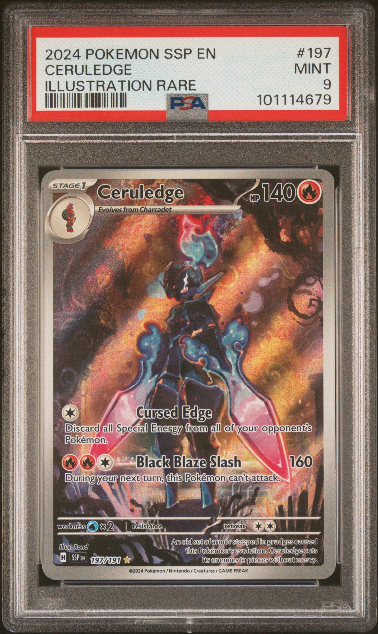 PokéMon TCG Ceruledge #197 Illustration Rare PSA 9