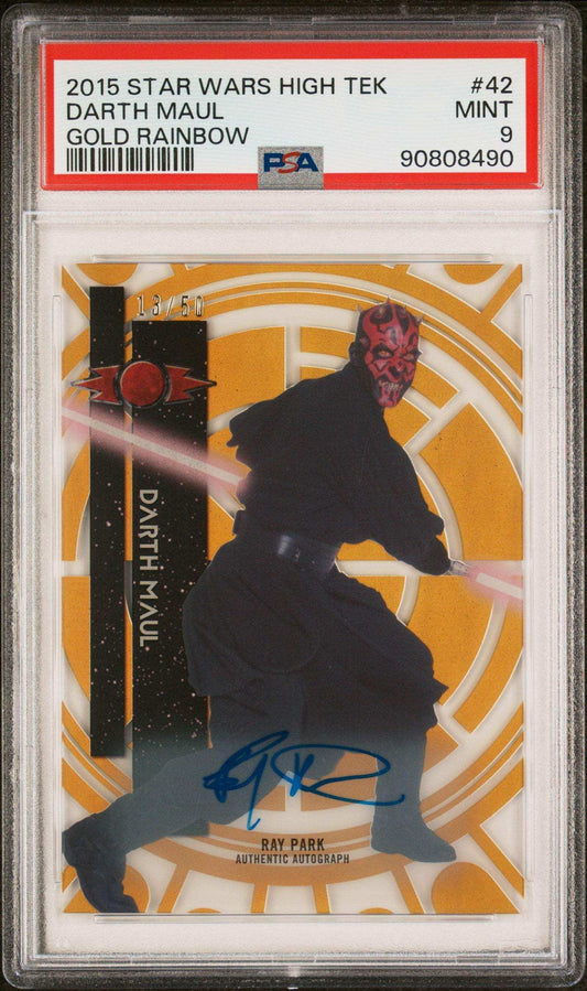 2015 Topps Star Wars High Tek Darth Maul #42 PSA 9