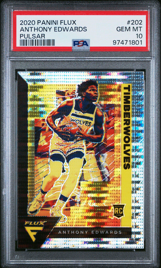 2020 Panini Flux Anthony Edwards #202 Pulsar PSA 10