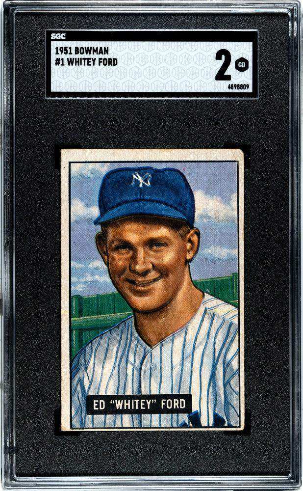 1951 Bowman Whitey Ford #1 SGC 2