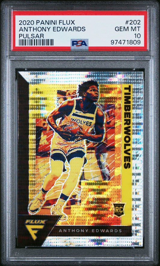 2020 Panini Flux Anthony Edwards #202 Pulsar PSA 10