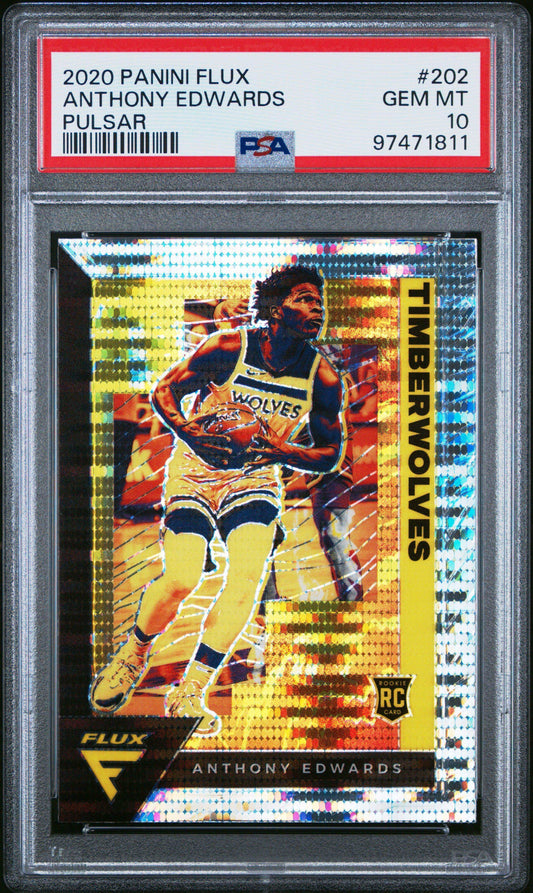 2020 Panini Flux Anthony Edwards #202 Pulsar PSA 10