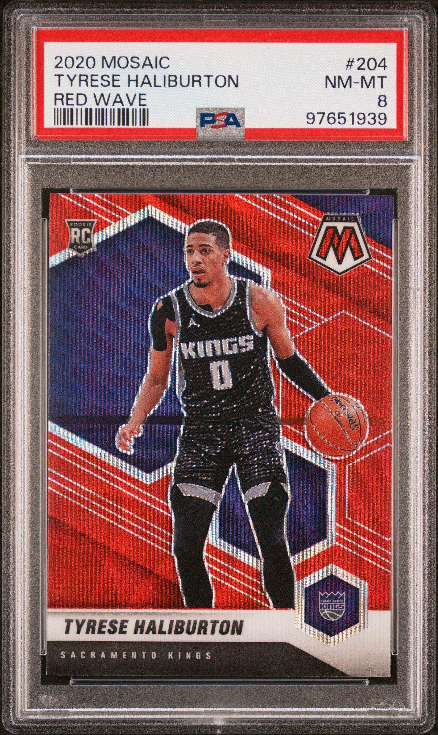 2020 Panini Mosaic Tyrese Haliburton #204 Red Wave PSA