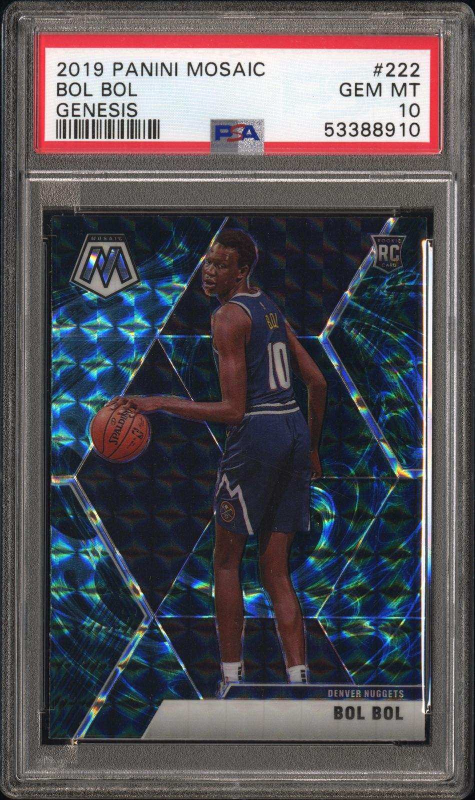 2019 Panini Mosaic Bol Bol #222 Genesis PSA 10