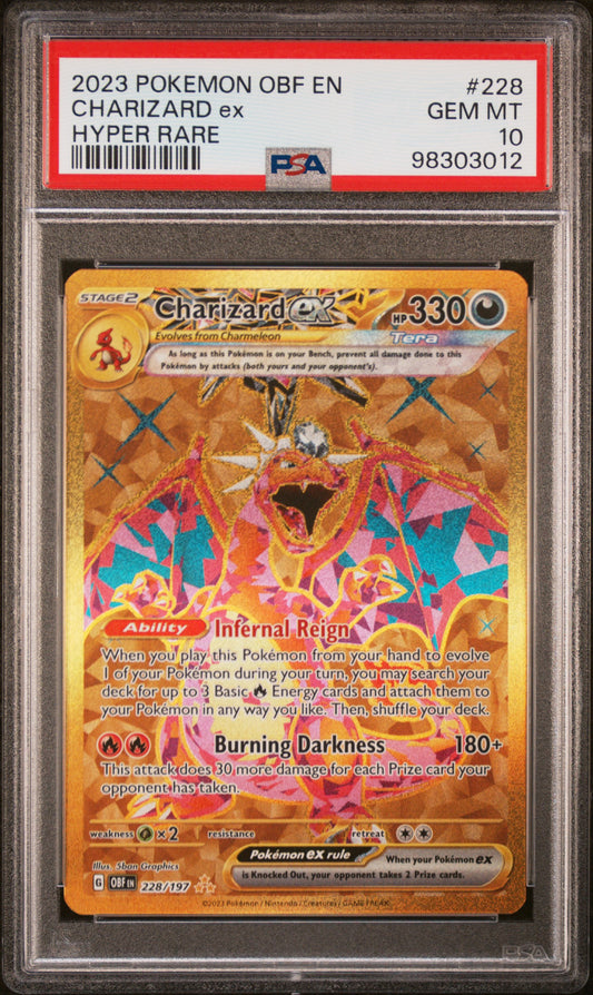 PokéMon TCG Charizard EX #228 Hyper Rare PSA 10