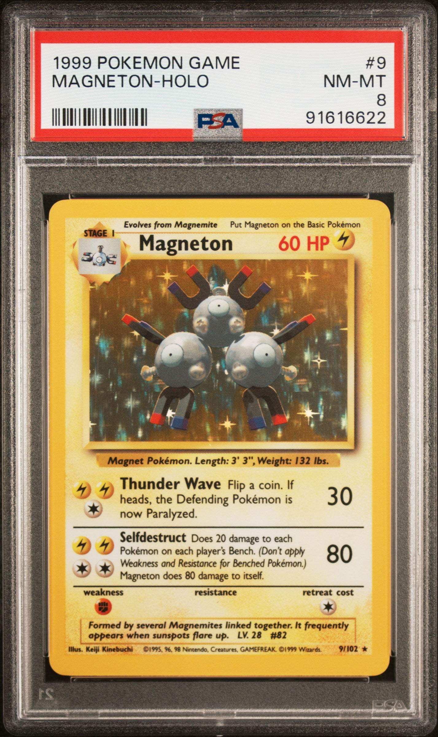 PokéMon TCG Magneton #9 PSA 8