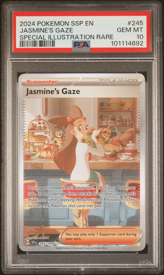 PokéMon TCG Jasmine's Gaze #245 Special Illustration Rare PSA 10