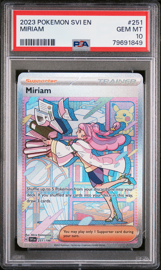 PokéMon TCG Miriam #251 Special Illustration Rare PSA 10