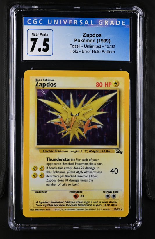 Pokémon Zapdos #15/62 English CGC 7.5