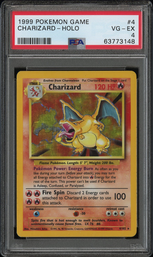 PokéMon TCG Charizard #4 PSA 4