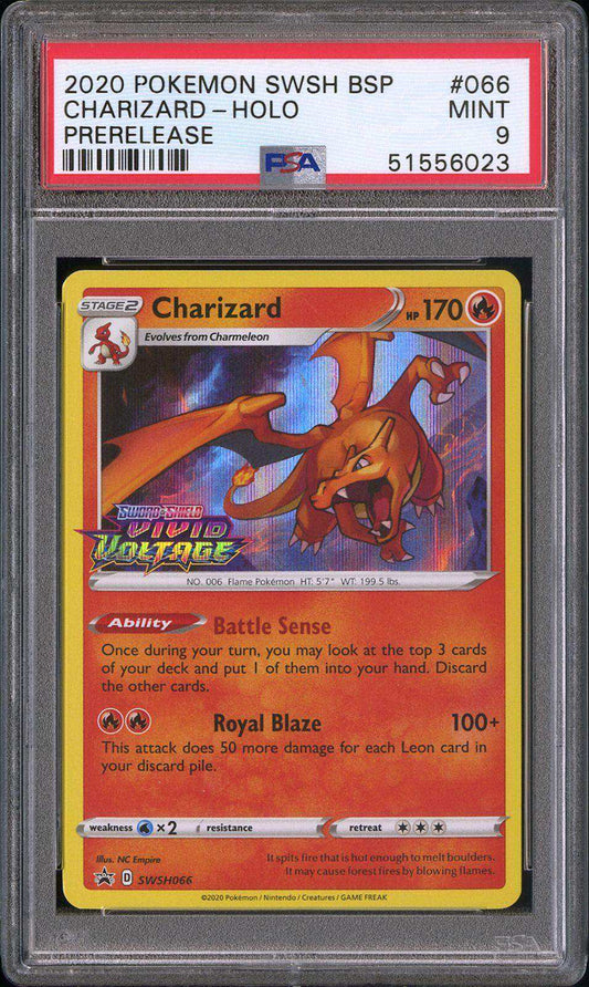 PokéMon TCG Charizard #066 Prerelease PSA 9