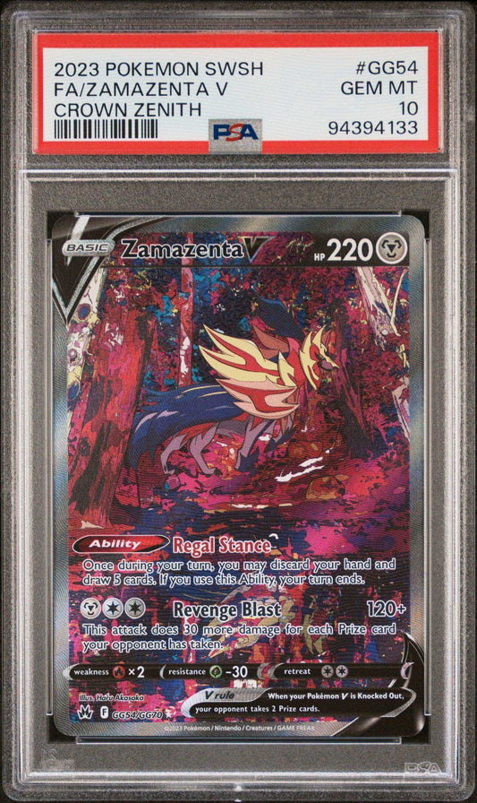 2023 PokéMon TCG Zamazenta V Fa #GG54 PSA 10