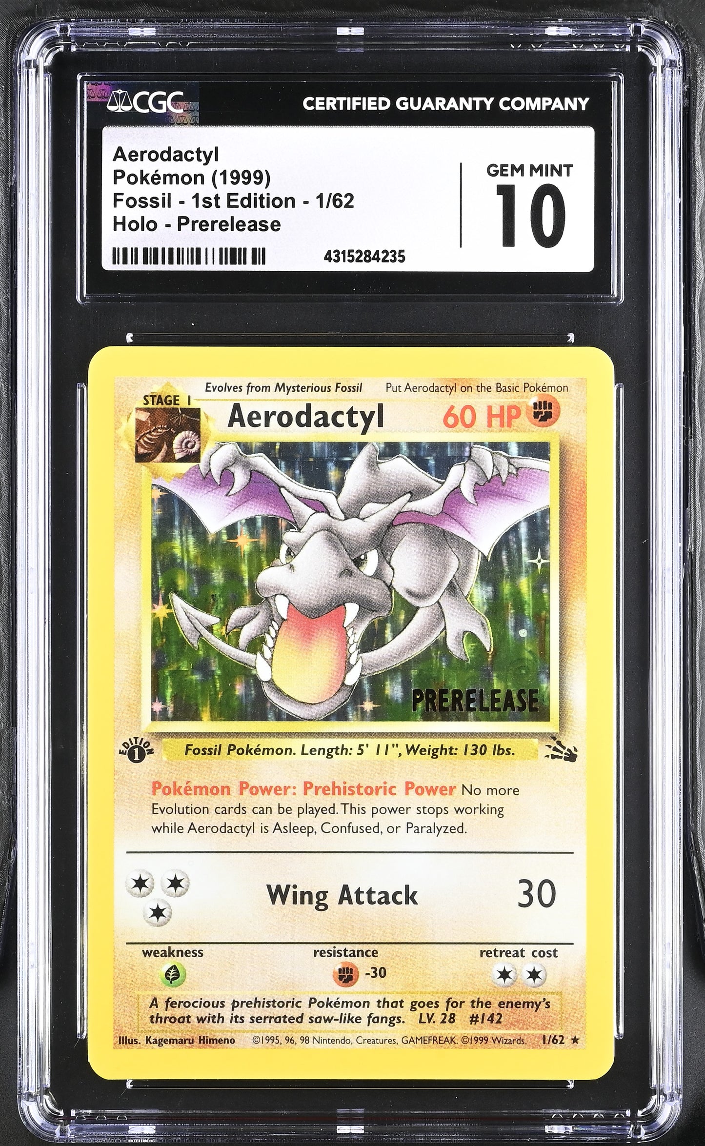 Pokémon Aerodactyl #1/62 English CGC 10