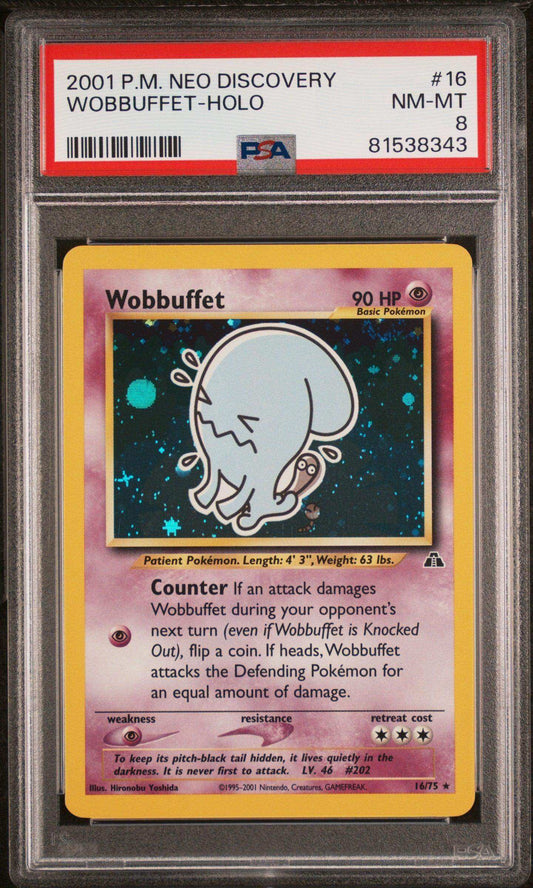 2001 PokéMon TCG Wobbuffet #16 PSA 8