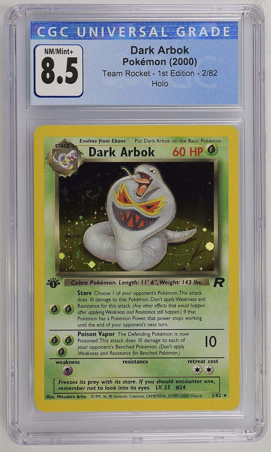 2000 Pokémon Dark Arbok #2/82 English CGC 8.5