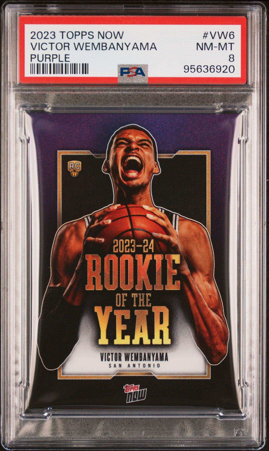 2023 Topps Now Victor Wembanyama #VW6 Purple PSA 8