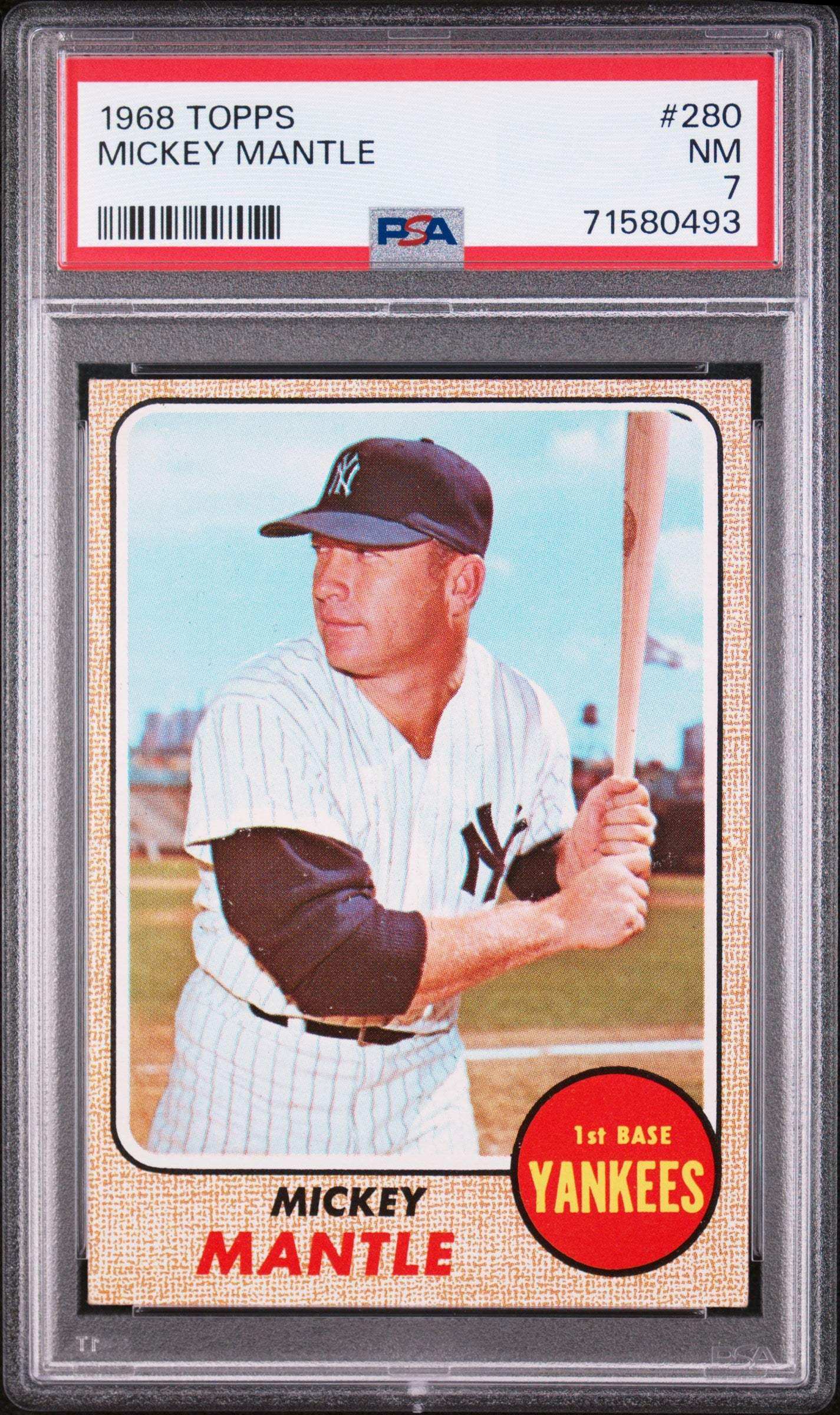 1968 Topps Mickey Mantle #280 PSA 7