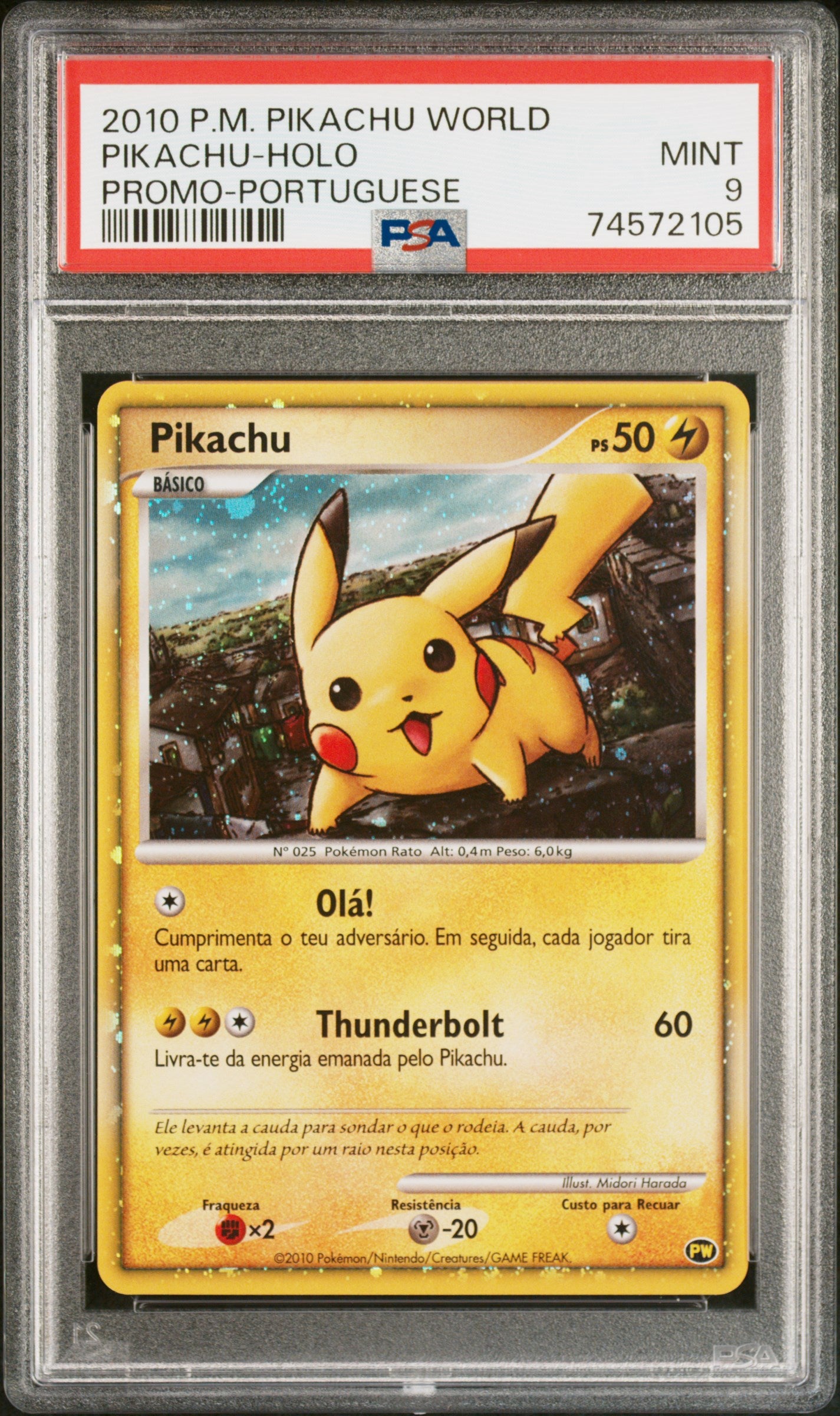 PokéMon TCG Pikachu Promo-Portuguese PSA 9