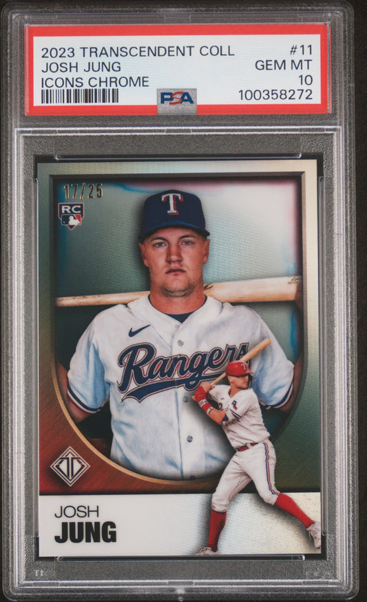 2023 Topps Transcendent Collection Transcendent Icons Chrome Josh Jung #11 PSA 10