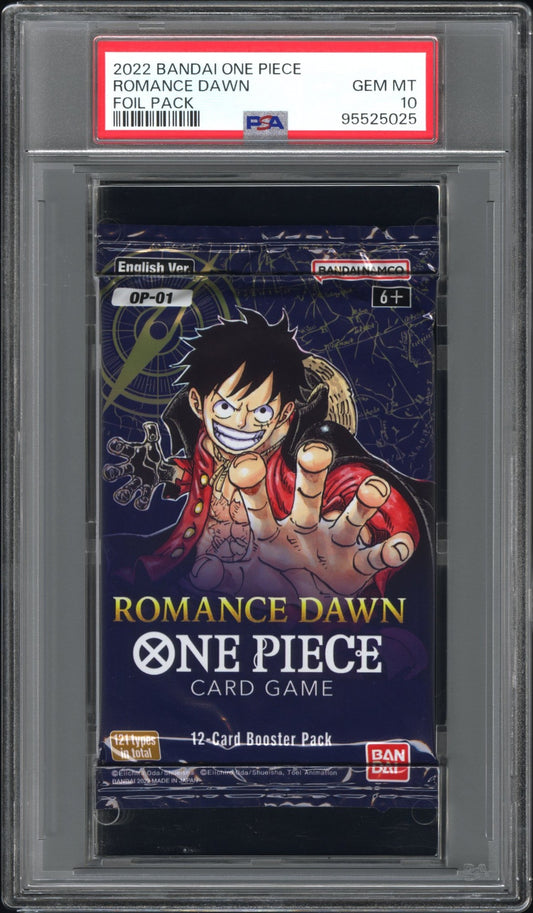 2022 Bandai One Piece Romance Dawn Foil Pack Romance Dawn PSA 10