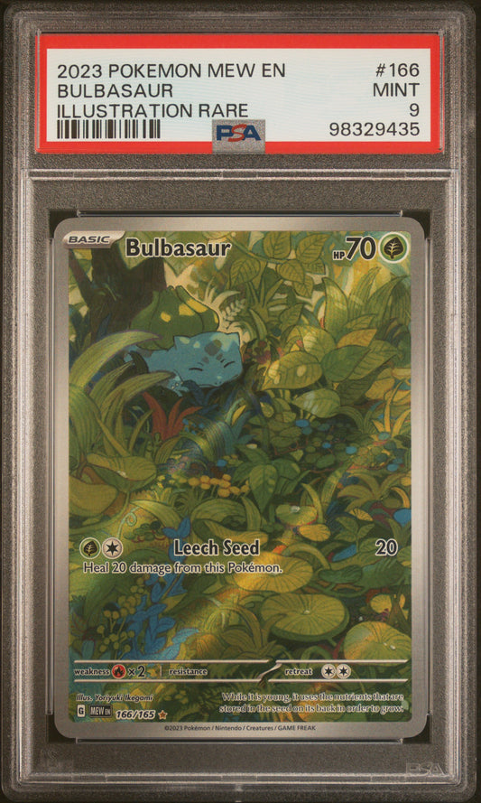 PokéMon TCG Bulbasaur #166 Illustration Rare PSA 9