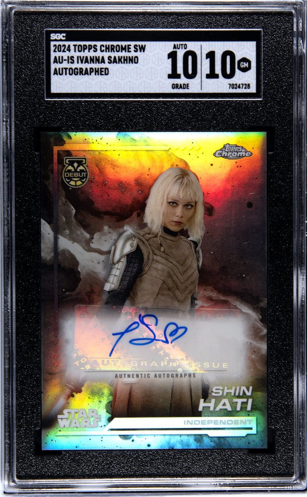 2024 Topps Chrome Star Wars Ivanna Sakhno #AU-IS SGC 10