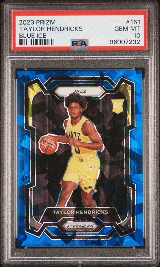 2023 Panini Prizm Taylor Hendricks #161 Blue Ice PSA 10