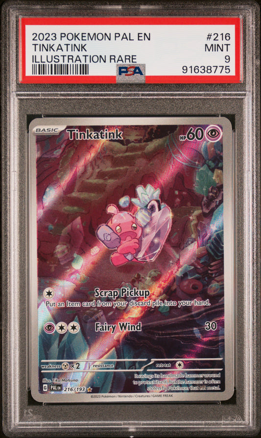 PokéMon TCG Tinkatink #216 Illustration Rare PSA 9