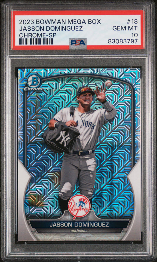 2023 Bowman Mega Box Chrome Jasson Dominguez #18 Variation PSA 10